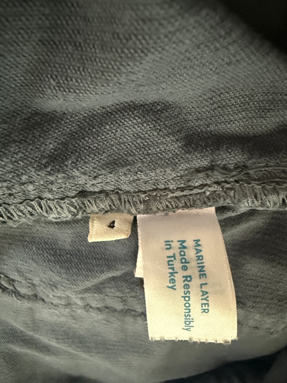 Marine Layer High-Waist Wide-Leg Corduroy Pants in Slate Blue - Picture 4 of 4